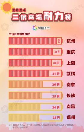 史上最热！2024三伏高温排行榜出炉 大数据揭秘哪里高温最猛-图2